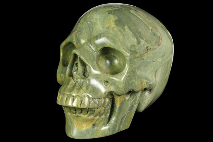 Realistic, Polished Butter Jasper Skull #150943